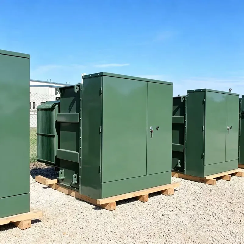 Tipo americano dur&aacute;vel exterior transformador montado em almofada de 500kVA 11kV/415V